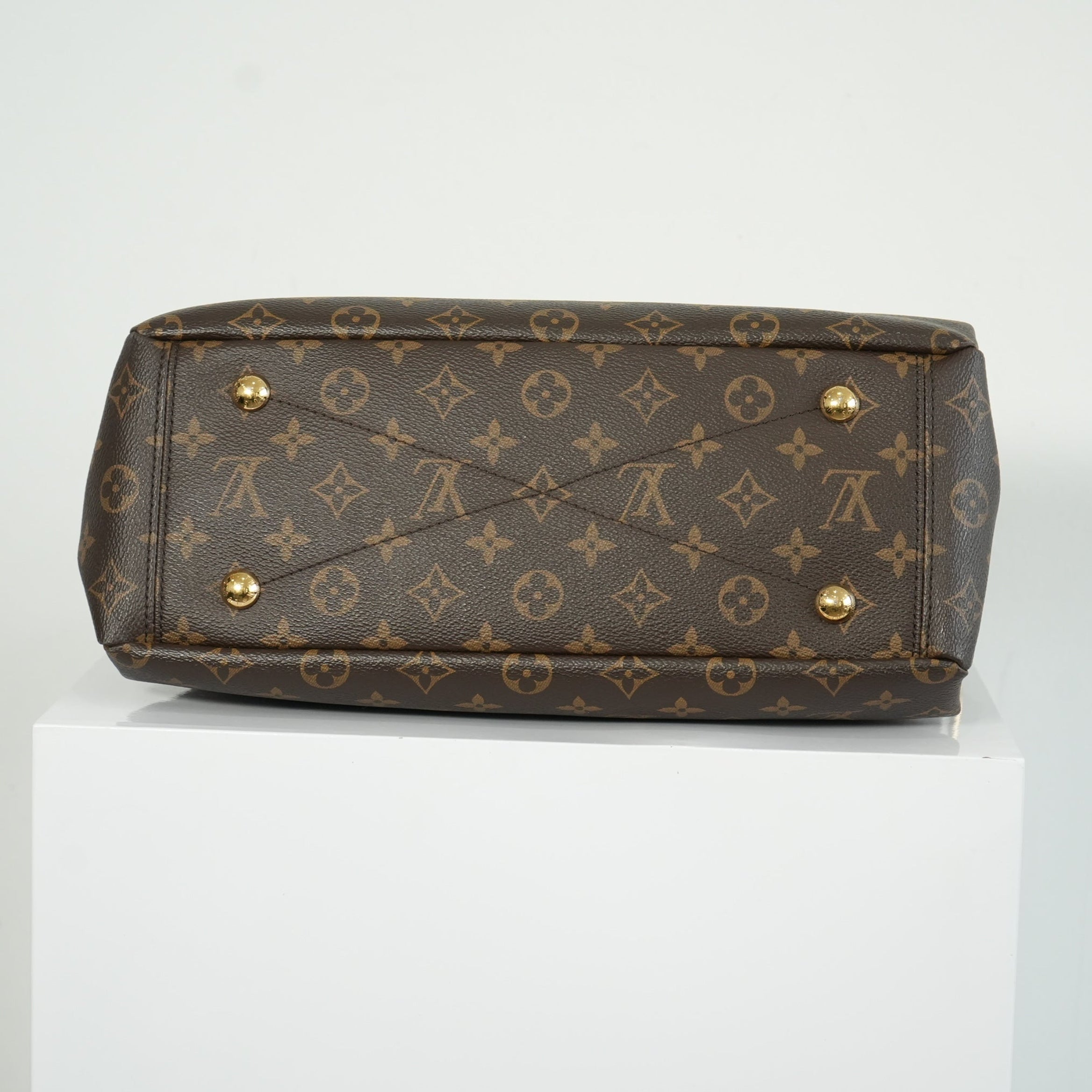 Louis Vuitton Pallas MM Monogram Safran Shoulder Bag