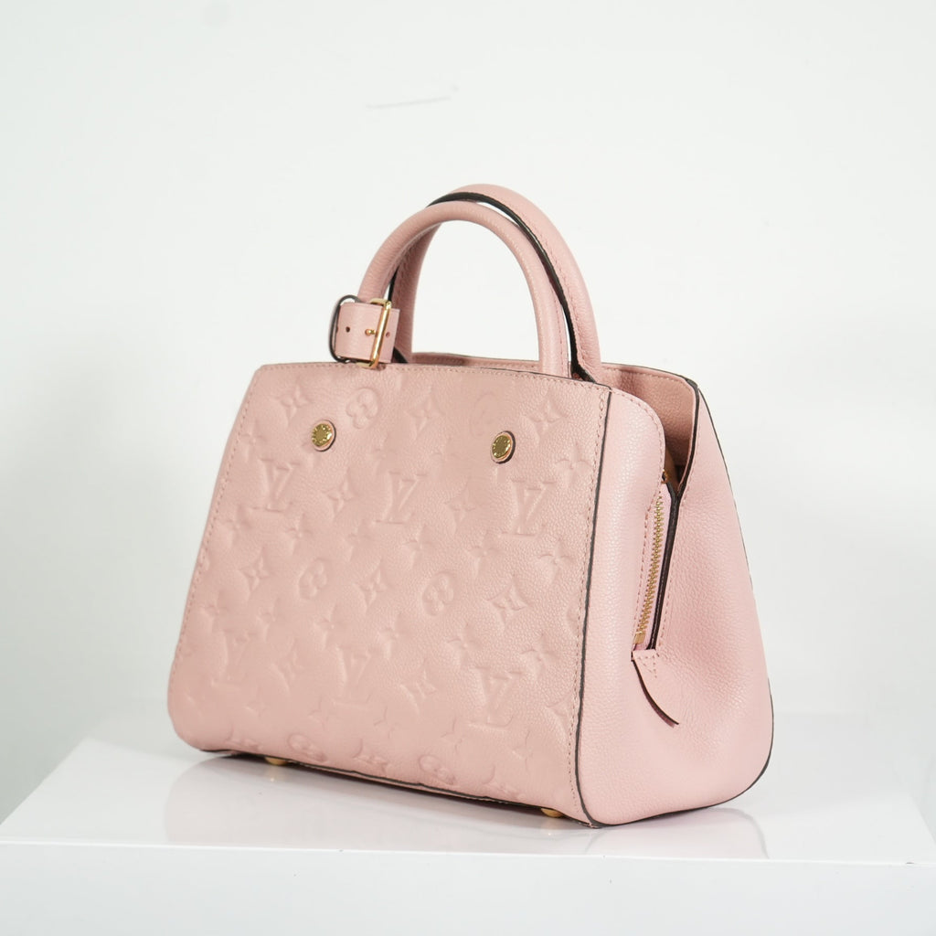 Louis Vuitton Rose Poudre Pink Monogram Empreinte Montaigne BB Handbag