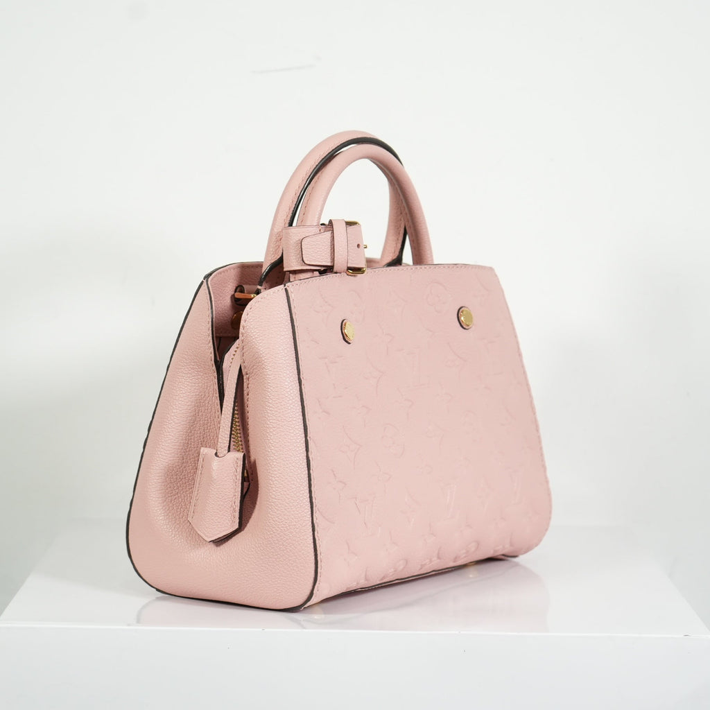 Louis Vuitton Rose Poudre Pink Monogram Empreinte Montaigne BB Handbag