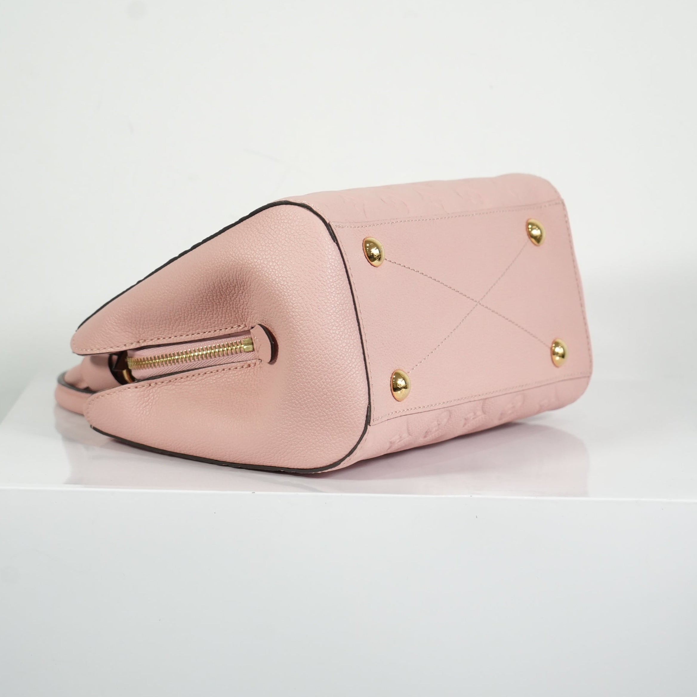 Louis Vuitton Rose Poudre Pink Monogram Empreinte Montaigne BB Handbag