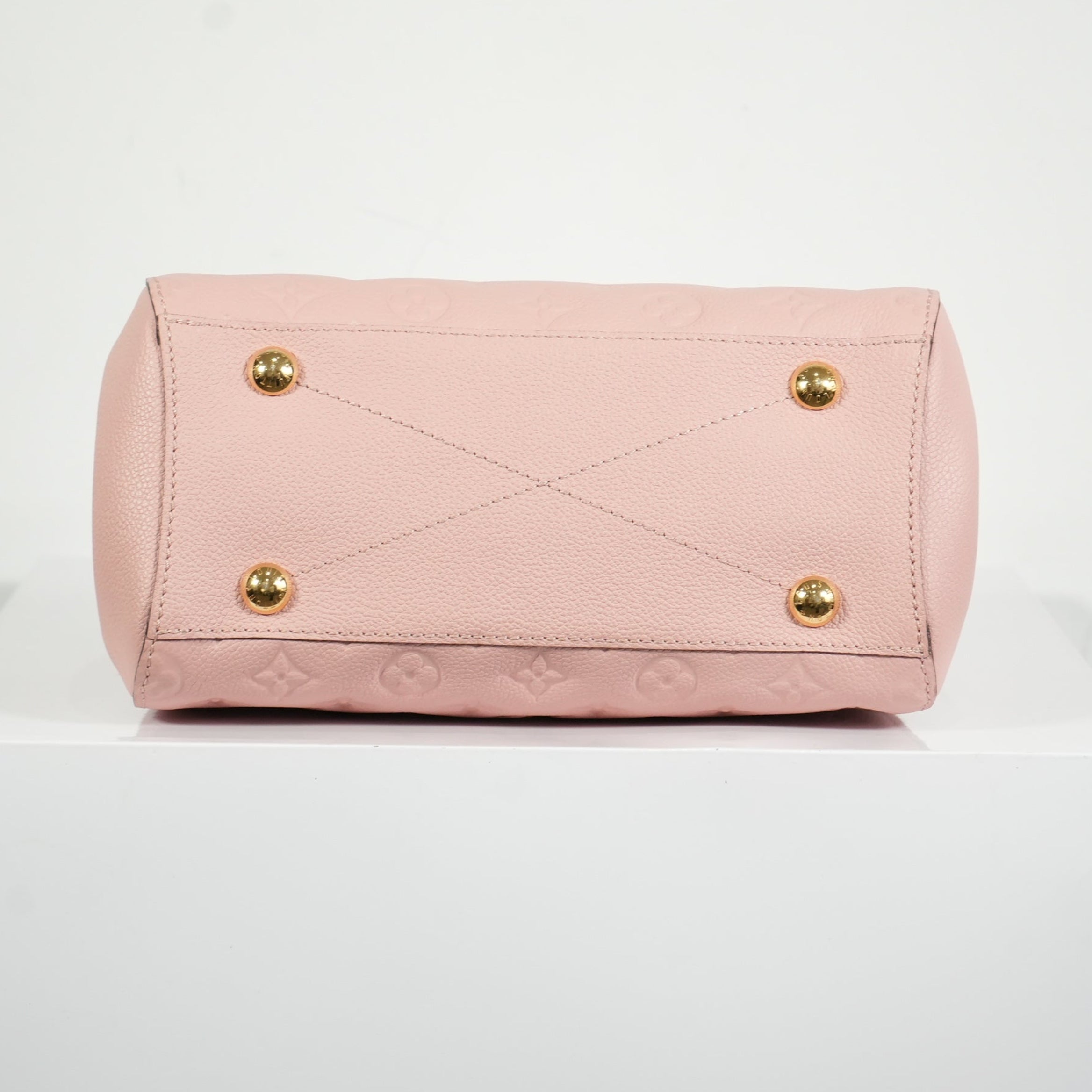 Louis Vuitton Rose Poudre Pink Monogram Empreinte Montaigne BB Handbag
