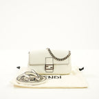 Fendi Micro White Baguette W/Dustbag