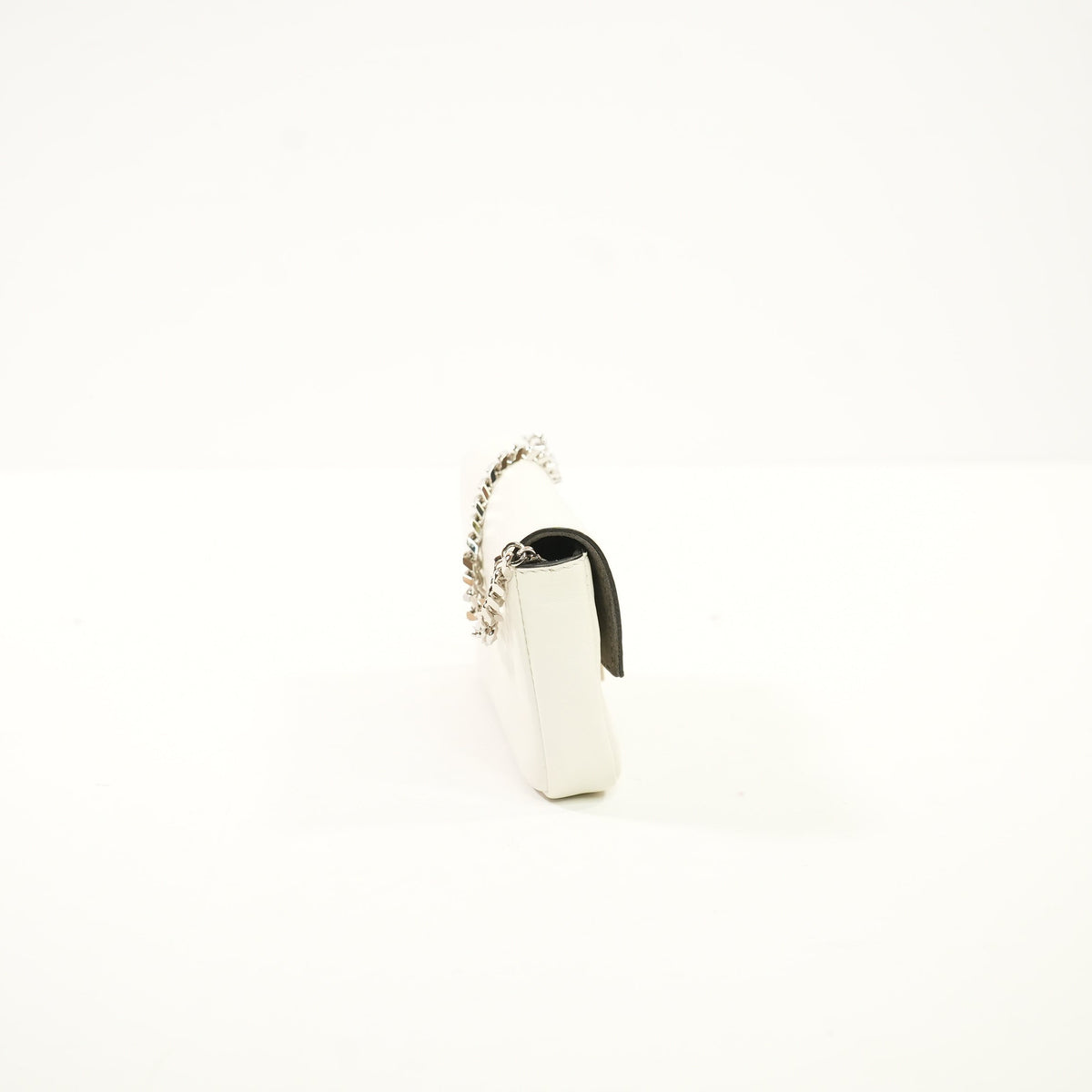 Fendi Micro White Baguette W/Dustbag