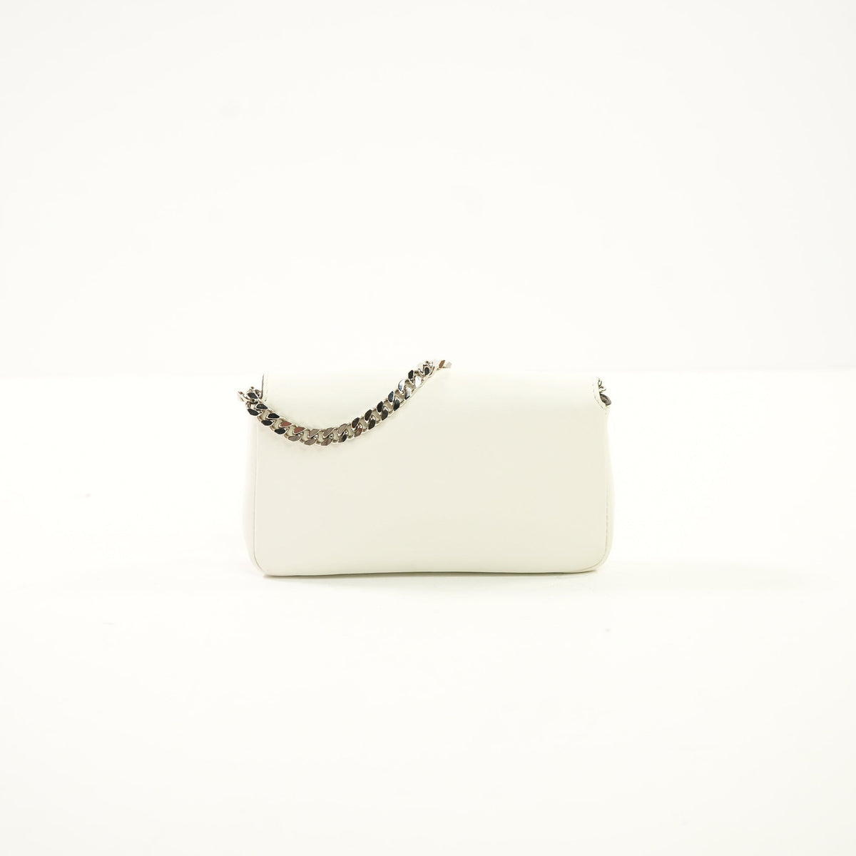 Fendi Micro White Baguette W/Dustbag