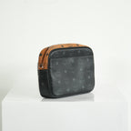 MCM Klassik Visetos Mix Small Crossbody in White and Brown