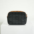 MCM Klassik Visetos Mix Small Crossbody in White and Brown