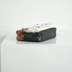 MCM Klassik Visetos Mix Small Crossbody in White and Brown