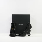 Saint Laurent Opyum Crystal-Embellished Heeled Sandals Size 38.5, Full Set