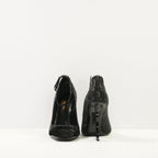 Saint Laurent Opyum Crystal-Embellished Heeled Sandals Size 38.5, Full Set