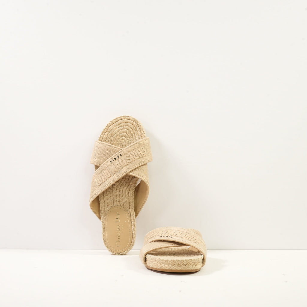 Christian Dior Granille Dway Espadrille Sandals, Size: 38.5