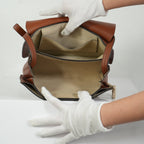 Chloe Faye Small Shoulder Bag in Tobacco Suede & Calfskin Leather