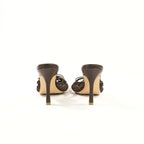 Bottega Veneta Brown Knotted Stretch Mues in a square open toe (36 1/2) (full set)