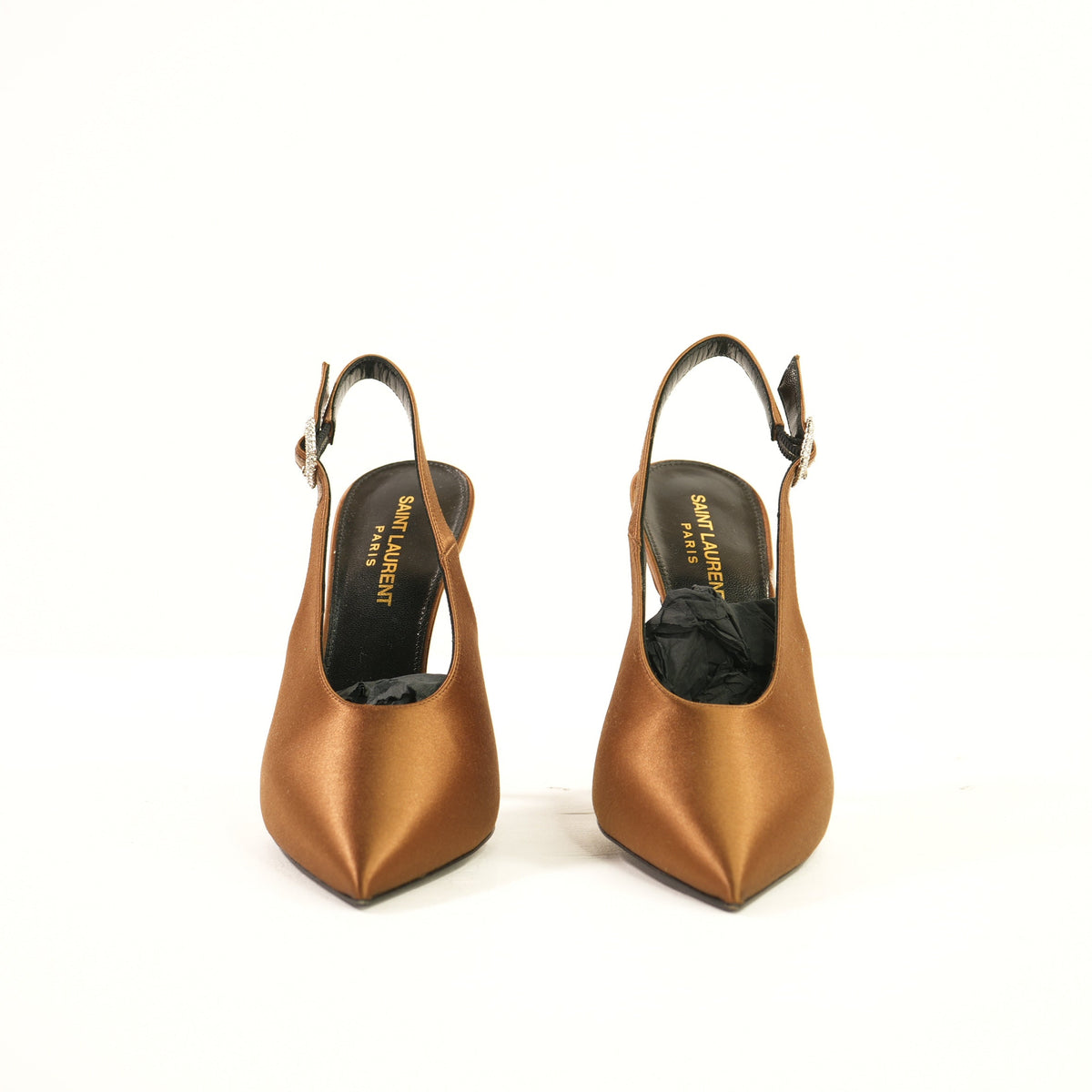 Saint Laurent Yasmeen Slingblack Pumps in metallic brown 37 Full set