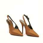 Saint Laurent Yasmeen Slingblack Pumps in metallic brown 37 Full set