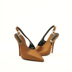 Saint Laurent Yasmeen Slingblack Pumps in metallic brown 37 Full set