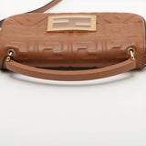 Fendi baguette Leather 2 Way Handbag Brown 7AS142