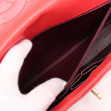 Chanel Bias stitching Leather Single Flap Double Chain Bag Red Gold Metal Fittings 22107224 22XXXXXX