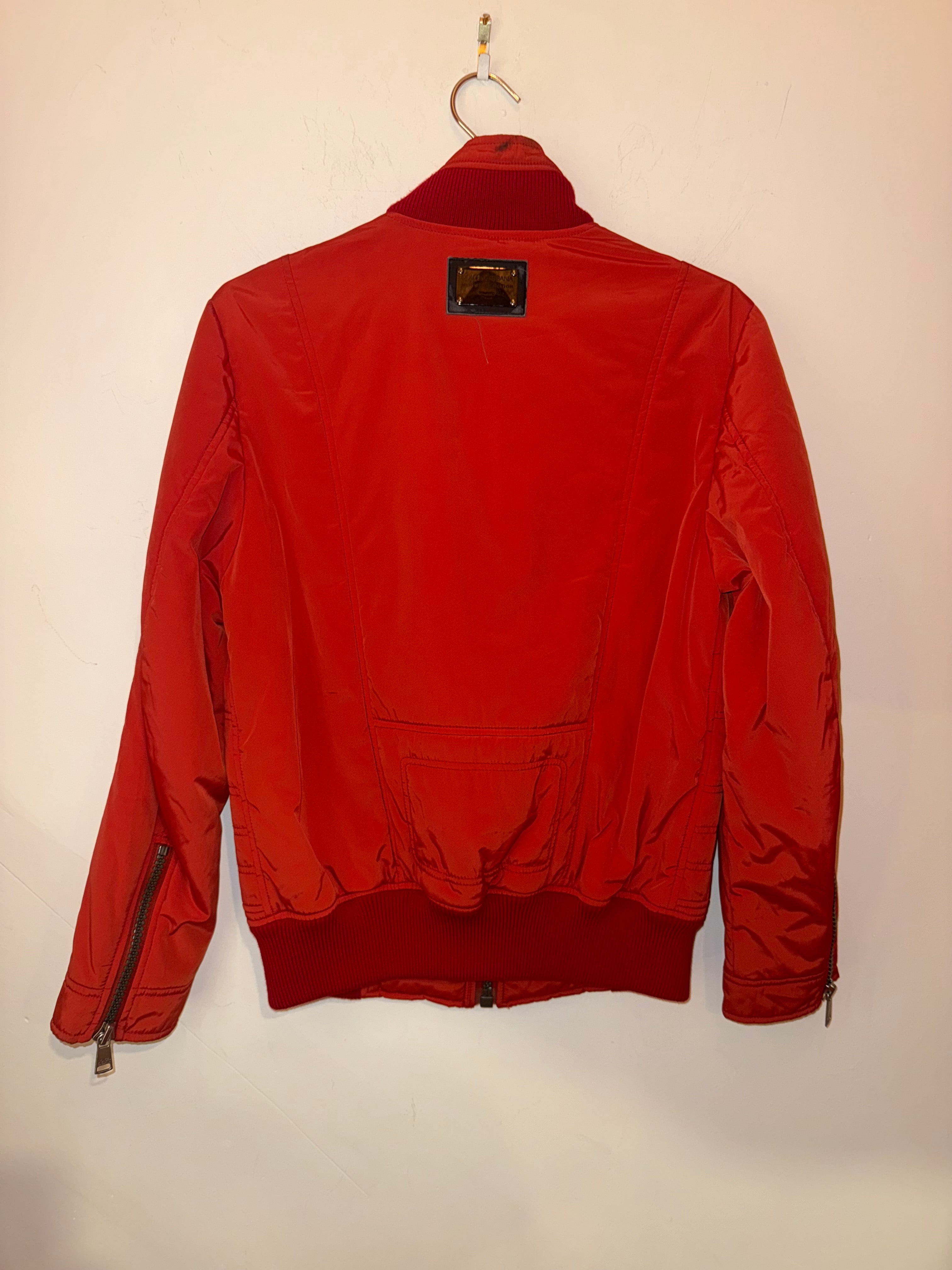 Dolce and Gabbana Orange Puffer Jacket