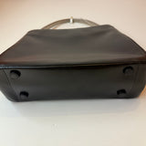 Prada Black Square Handbag W/ Silver Handle