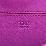 Fendi Zucca Mamma Baguette Fabric Suede Chain Shoulder Bag Purple 8BR793