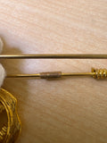 Japan Exclusive - Chanel Gold Plated CC Safety Pin Brooch
