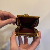 Cartier Maroon Coin Pouch W/ Multiple Openings