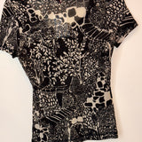 Vivienne Tam Black/White printed top size large