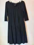 Louis Vuitton Knee-Length Long Sleeve MIDI Dress Black Size 40