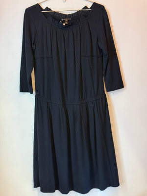 Louis Vuitton Knee-Length Long Sleeve MIDI Dress Black Size 40