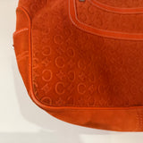 Celine Orange Monogram Handbag