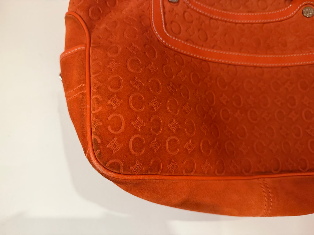 Celine Orange Monogram Handbag