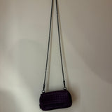 Bottega Purple Woven Mini Bag W/ Chain