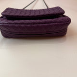 Bottega Purple Woven Mini Bag W/ Chain