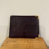 Cartier Maroon Rectangle Smaller Wallet