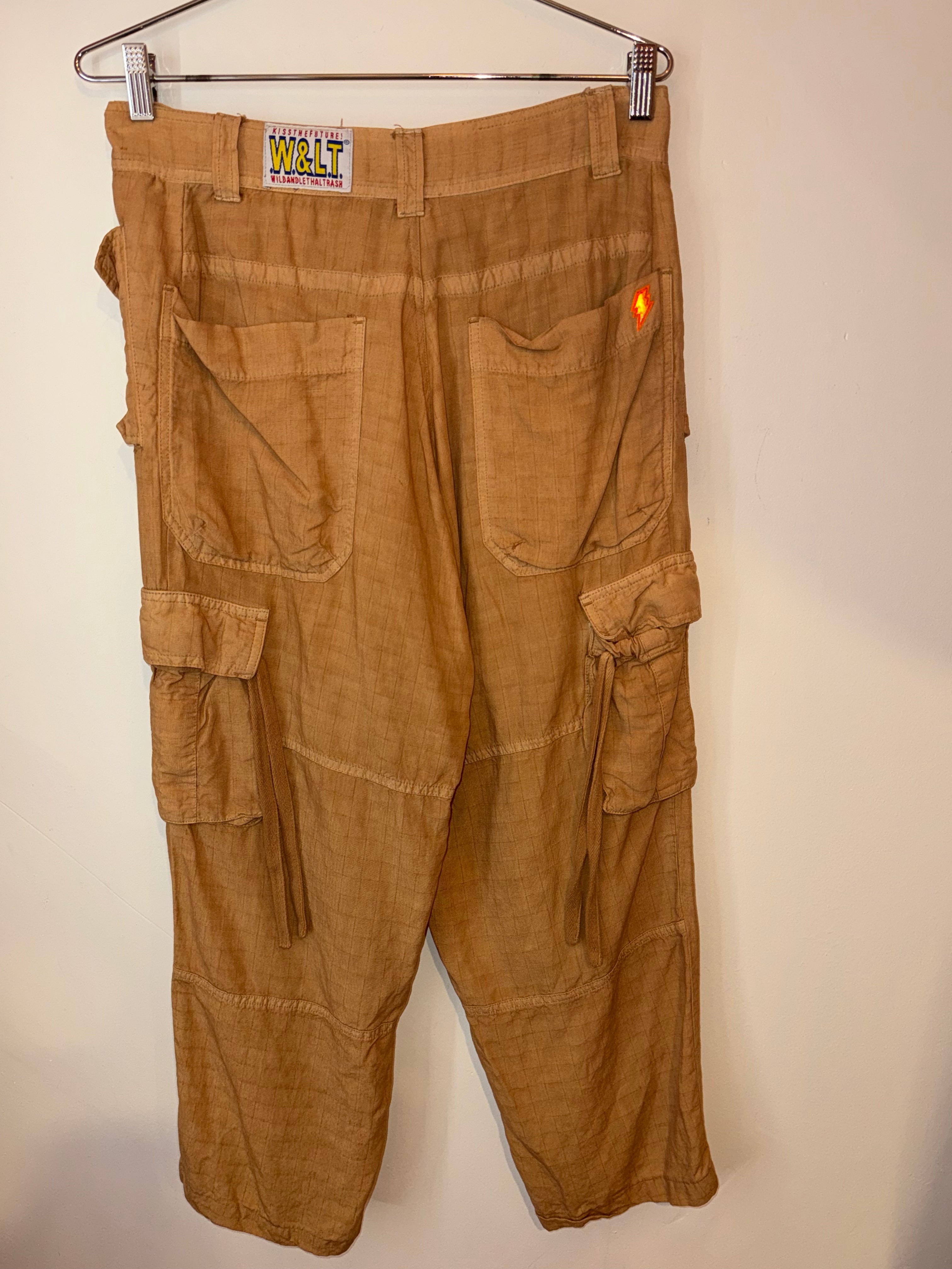 Wild And Lethal Transh Orange Cargo Pants