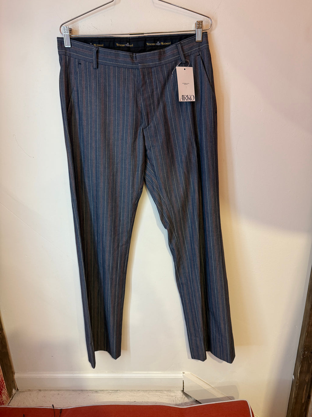 Vivienne Westwood Trousers grey/red strip