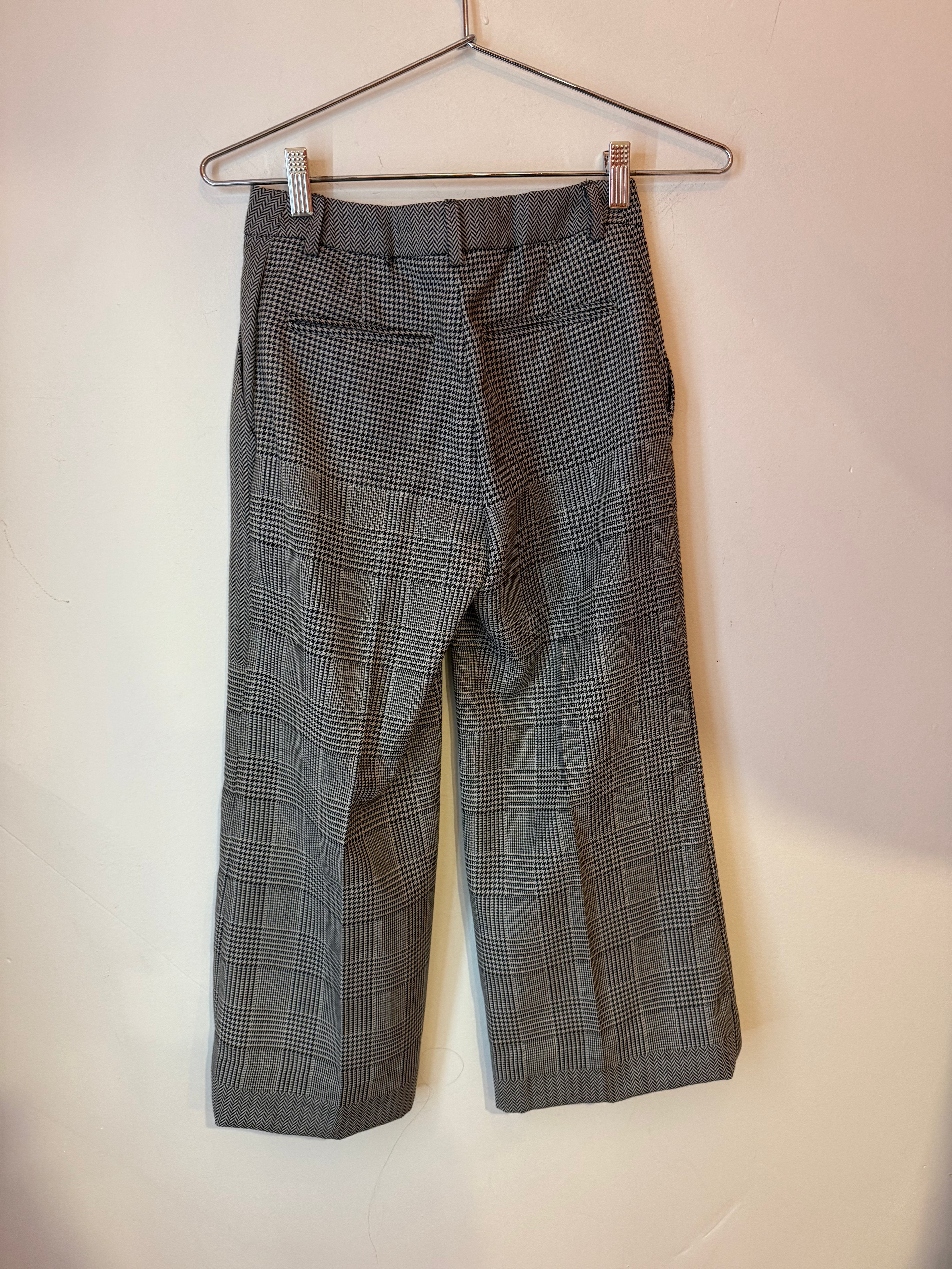 Vintage Christian Dior Wool Patchwork Plaid Dress Pants Size 2