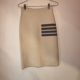 Thom Browne 4-bar Wool Blend Pencil Skirt Beige