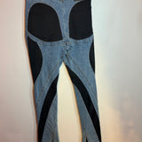 Mugler denim and black Jeans