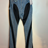Mugler denim and black Jeans