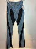 Mugler denim and black Jeans