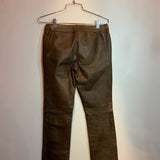 Prada Leather Brown Biker Pants