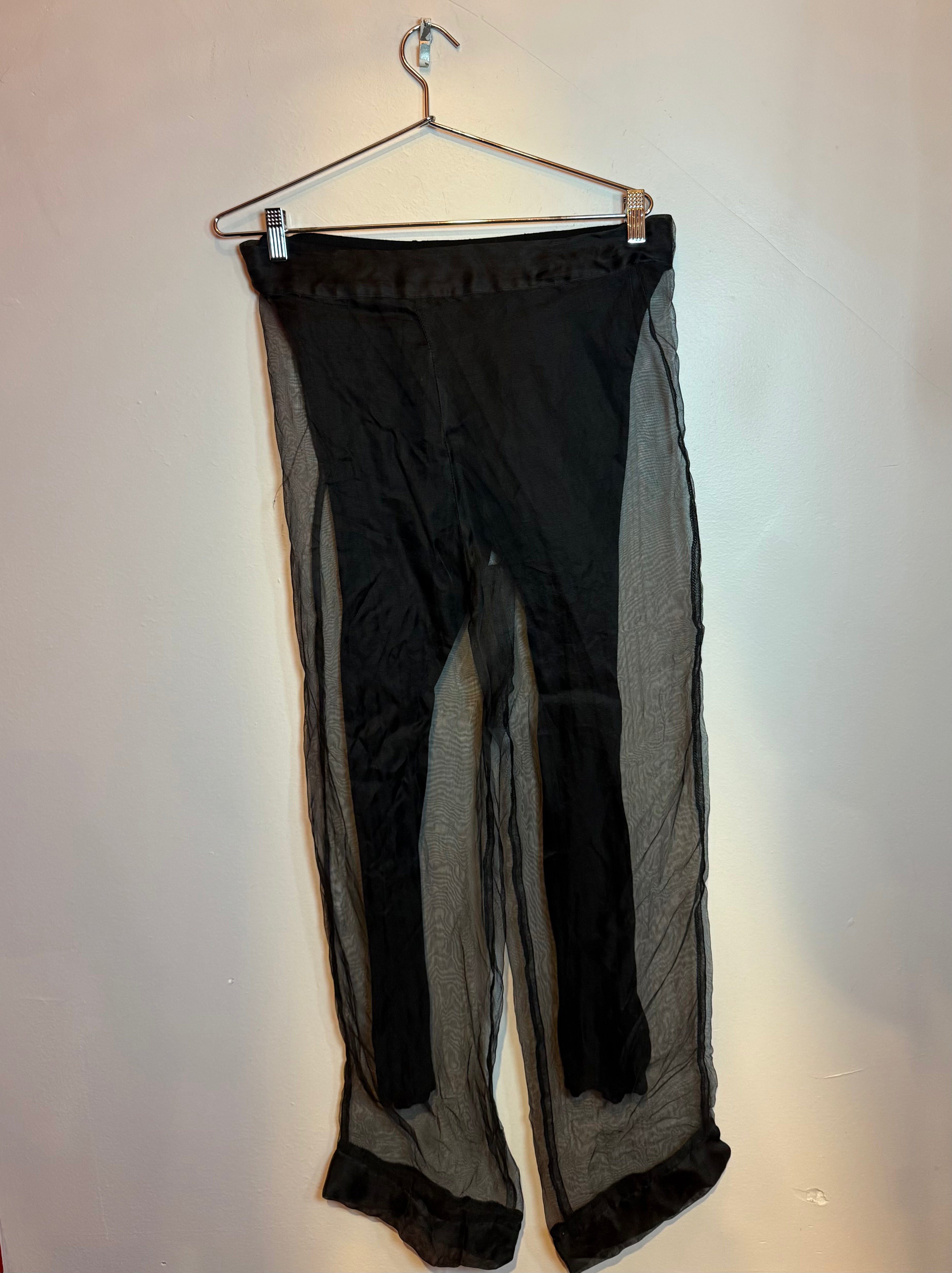 Vintage Helmut Lang Pants w/ Sheer Black
