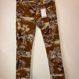 ETRO Milano Brown Printed Jeans Size 42