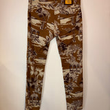 ETRO Milano Brown Printed Jeans Size 42