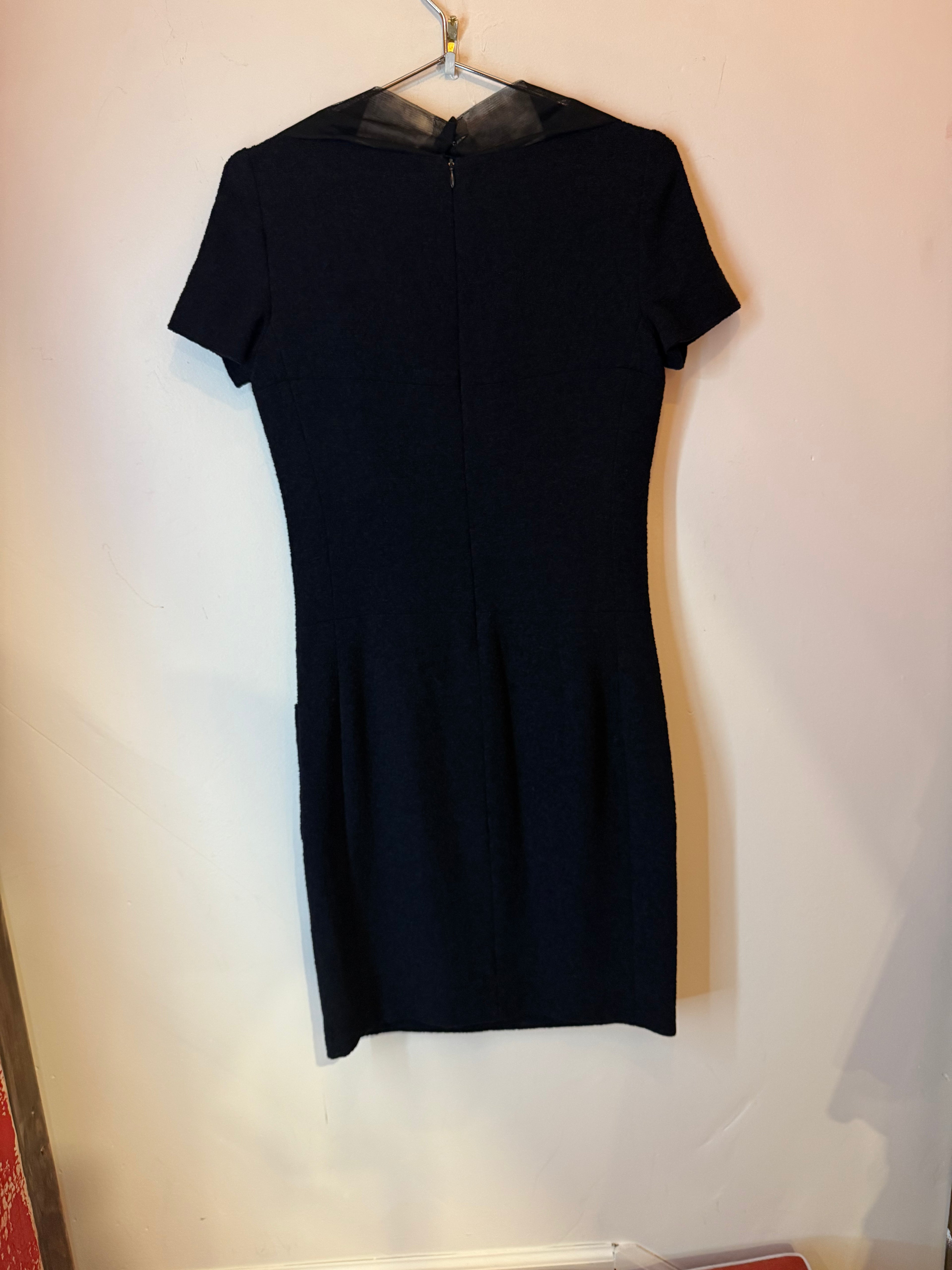 Vintage Chanel Black Wool Dress Size 38