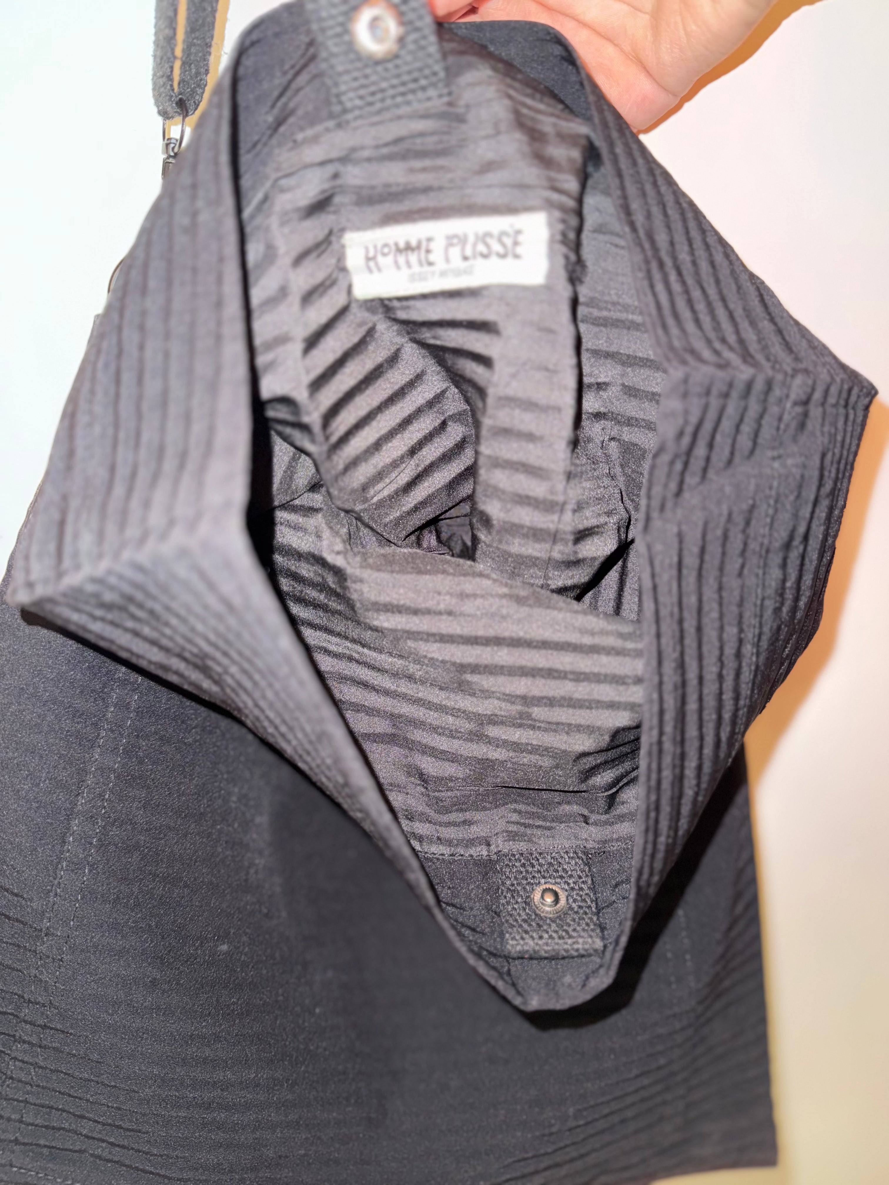 Issey Miyake Black Foldover Crossbody