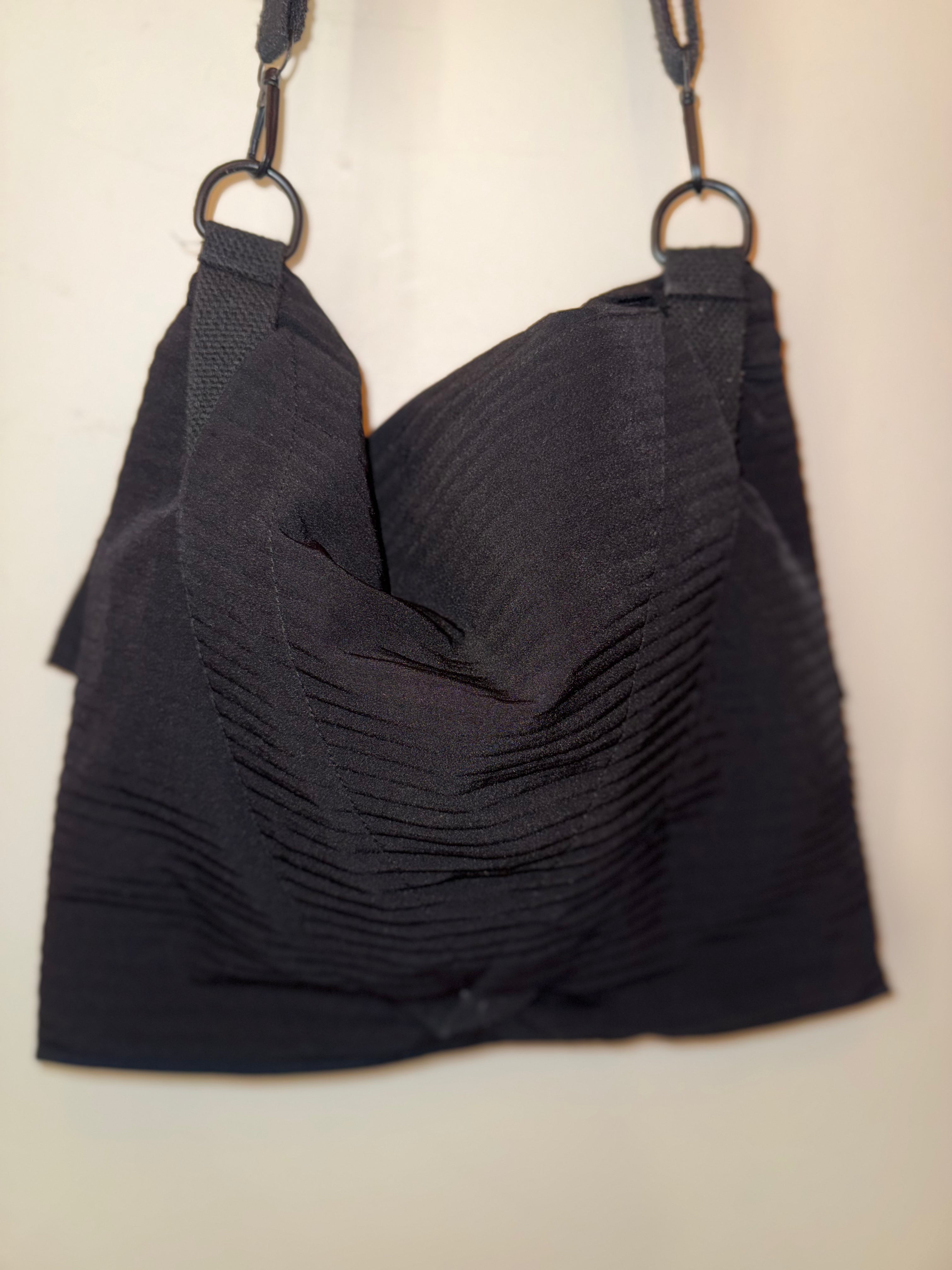 Issey Miyake Black Foldover Crossbody