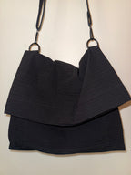 Issey Miyake Black Foldover Crossbody
