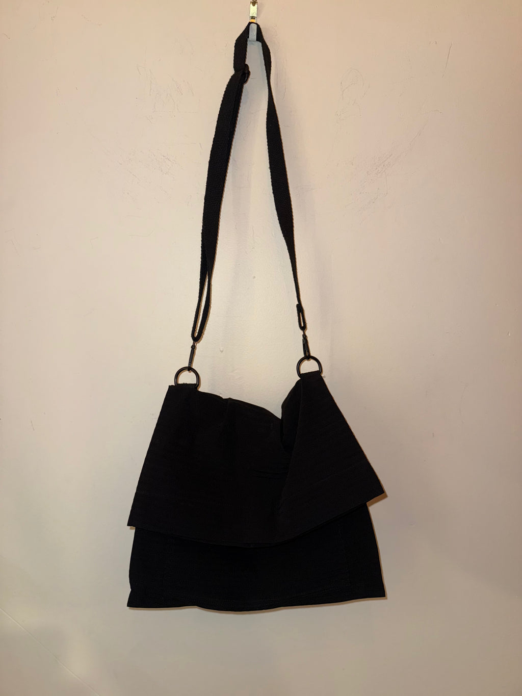 Issey Miyake Black Foldover Crossbody